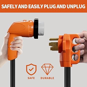 Gerguirry 50 Amp RV Extension Power Cord, 25 Feet Lockable